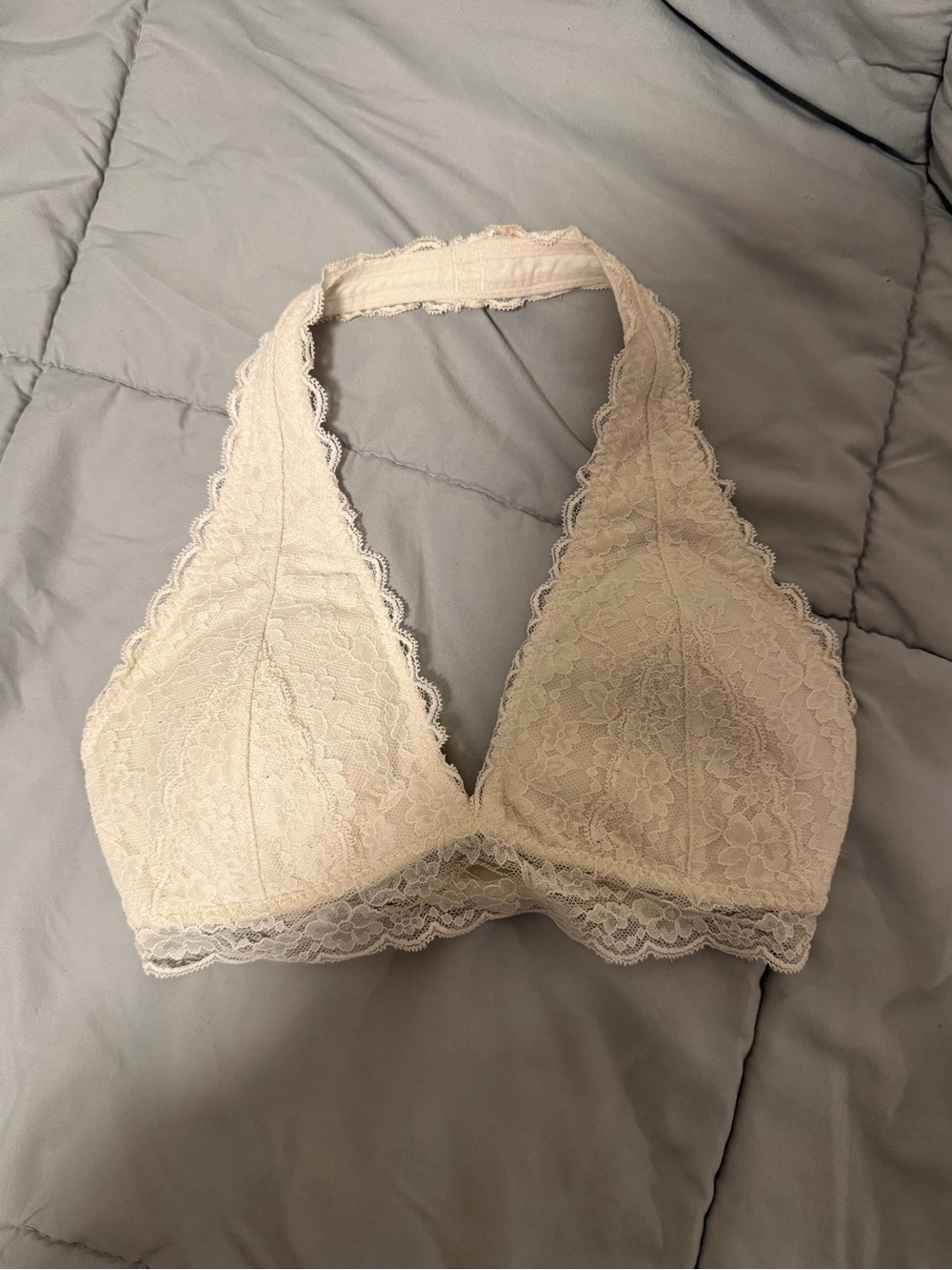 Gilly Hicks Cream Lace Halter Bralette
